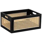 Wooden Storage Basket Large Organizer Box