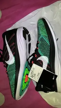 在飛比找Yahoo!奇摩拍賣優惠-NIKE FLYKNIT LUNAR3 黑蒂芬妮綠 飛線 編