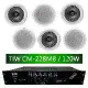 TIW CM-228MB 公共廣播擴大機120W+AV MUSICAL HSR-108-8T+嵌入式喇叭6支