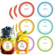 Mason Jar Lid Labels, Removable Canning Label, Waterproof Write-On Meal Prep Lab