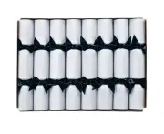 Dreamy Snowfall Embossed Christmas Crackers - Blue 8pk