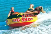 Airhead Big Shot 4-Person Boat Towable Tube Red