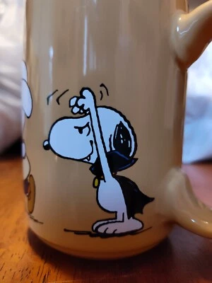 Peanuts Halloween Mug Tea Cup Orange Snoopy And Gang Trick Or Treat Zak! EUC