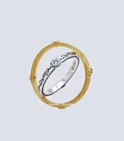 NEW 100% PANDORA Gold P 925 Game of Thrones Spinning Astrolabe Ring 163136C01