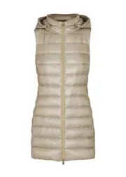 Herno Serena Quilted Hooded Shell Gilet - Cream - 12 12