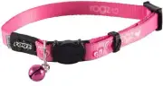 Rogz Kiddycat Safety Release Collar Pink Hearts Xsml