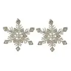 CRYSTAL CLEAR WINTER CHRISTMAS SNOWFLAKE EARRINGS MADE WITH SWAROVSKI ELEMENTS