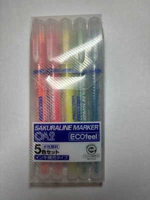 Sakuraline Marker Sakura 5-Color Set Cray-Pas Water-based pigments
