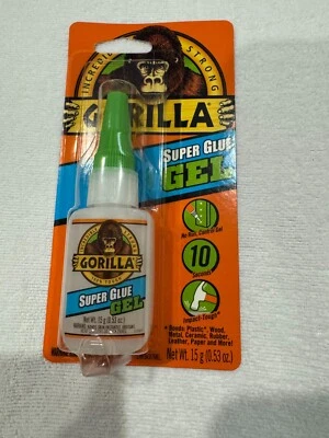 Gorilla Glue Clear Super Glue Gel Bottle .53 Grams