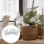 6 Pcs Garlands Artificial Christmas Leaf Pendant Outdoor Plants