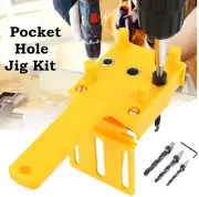 Handheld Pocket Hole Jig Kit Woodworking Guide Oblique Drill Angle Hole Locator