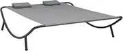 Outdoor Lounge Bed, Garden Sun Lounge Patio Sun Bed Lounger Day Bed Chaise Lounge Outdoor Lounge Bed Fabric Anthracite