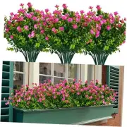 Bundles Artificial Flowers, Fake Artificial Greenery UV Resistant No 20 Pink