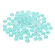 500Pcs Flatback Pearls Beads, 10mm Flatback Pearls, Sky Blue