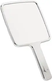 MERRYHAPY Handheld Makeup Mirror with Handle Portable Square Travel for Women Vintage Style Hand Mirror