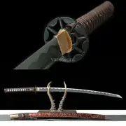 Handmade 1095 Carbon Steel Japanese Katana Samurai Full Tang Battle Ready Sharp.