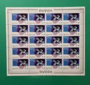Lotto FOGLIO FRANCOBOLLI RWANDA RUANDA 1981 TELECOMMUNICATIONS ET SANTE SPAZIO