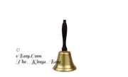 Vintage Brass Hand Bell Brass Bell With Wooden Handle Brass Table Bell, 5.5 "