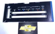 1980 1981 CAMARO AC HEATER CONTROL PANEL LENS W/ BLACK BACKING PAPER CHQ # 424