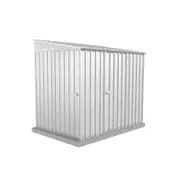Absco Sheds 1.52mW x 2.26mD x 2.06mH Zincalume Narrow Double Door Garden Shed