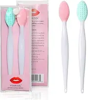 Lip Brush Tool,Double-Sided Silicone Exfoliating Lip Brush (2PCS)
