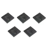 Brush Wall Plate Decoration Wall Panel Single Gang 86mmx86mm Black 5 Pcs