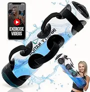 Large Aqua Bag for Workout - Water Weight Adjustable - Exercise Videos Included - Water Ball - Water Weight Bag
