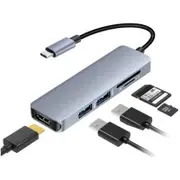 5 In 1 Usb C Hdmi Adapter For Macbook Pro 2016 / 2017 To Output Sdmicrosd Card Reader Ports 3.0 Usb Cables Hubs & Adapters