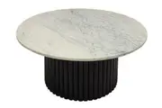 VI Nile Timber Base Marble Top Round Coffee Table