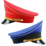 Men Army Hat Star Badge Officer Cap Soldier Fancy Dress Military Costume New