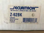 Securitron Z-62BK, Z-Bracket, Black Anodized, New Old Stock in factory box