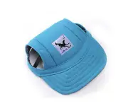 Dog Baseball Cap Outdoor Pet Sun Hat Summer Canvas Visor Puppy XL - Blue