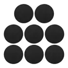 1X(Silicone Black Drink Coasters Set of 8 Non-slip Round Soft Sleek and 9541