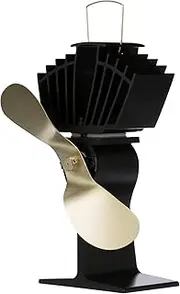 Ecofan AirMax, Classic Styled, Heat Powered Wood Stove Fan, 175 CFM, 812AMBBX, Large-Sized, 9" Blade, Gold
