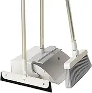 Leona Co 2 in 1 Broom & Dustpan Set,Dustpan & Broom Combo, Upright Standing Lobby Broom and Dust Pan, Indoor Broom & Dustpan Set for Home Kitchen Room Office Floor