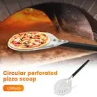 Pizza Turning Peel Aluminum Pizza Paddle Perforated Pizza Spatula with Dravt