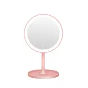 Catzon LED Lights Makeup Mirror with 24 Led Lights 95 Degree Rotation Touch Screen USB Charging Beauty Mirror TD032 (Pink)