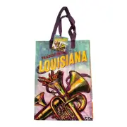 Trader Joe's Louisiana Reusable Bag Jazz Creole Cooking Grocery Tote New w Tags