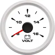 52mm Universal Car Voltmeter Waterproof Voltage Meter Volt Meters 8-16v LCD IP67 for Auto Boat Yacht RV Motorcycle Vehicle Automotive Voltmeter(WW)