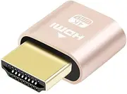 DTECH 4K HDMI Dummy Plug Display Emulator Headless Ghost Adapter Compatible with Windows Mac OSX Linux Support 4kx2k 2160P 1080p for Computer Desktop (fit-Headless, 1 Pack)