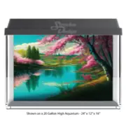 Painted Cherry Blossom Polyester Fish Tank Glass Backdrop Aquarium Background
