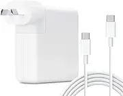 100W MacBook Pro Charger,USB C Fast Charger Power Adapter Compatible with MacBook Air 13 Inch,MacBook Pro 16, 15, 14, 13 Inch, iPad Pro 2023/2022/ 2021/2020/ 2019/2018...USB C to C Cable Power Adapter