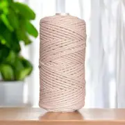 3mm 3ply Luxe Macrame Cord | MISTY ROSE | 100% Premium Cotton MELB Australia