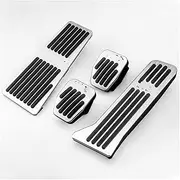 Foot Rest Pedal for Mazda 2 3 for BM 6 GJ CX-5 CX5 CX3 CX8 CX9 2012-2023 2016 2017 2018 2019 2020 2021 2022 Car Fuel Brake Pedal Cover Accessories Car Pedals(Left Manual 4pcs Silver)