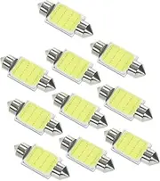 RAYWE 10Pcs Festoon 36mm C5W COB LED White Interior SMD Bulb Car Light Source Dome Reading Lamp