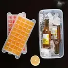 Ice Cube Maker for Cocktail Soda Coffee Freezing Tray with Hole Set Lids Scooper