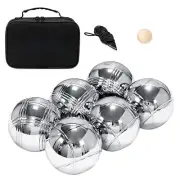 Petanque Boules Set for Bocce Ball 8 Steel Tossing Balls in Case Backyard Game