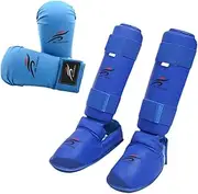 Generic Karate Sparring Gear Punch Mitts Karate Gloves Shin Guards Karate Shoes for Taekwondo MMA