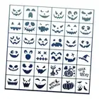 36x Halloween Pumpkins Face Stencils Face Drawing Face Paint Stencils for