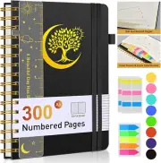 Lined Spiral Notebook Journal 5.8" X 8.4" with 300 Numbered Pages,A5 Journal for